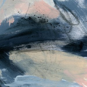 Pink Mist Abstract III by Jennifer Paxton Parker Oil Painting