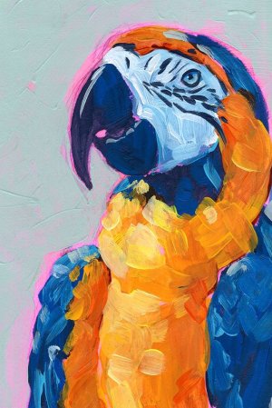 Pop Art Parrot I by Jennifer Paxton Parker Oil Painting
