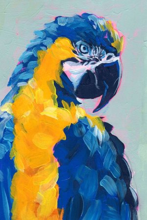 Pop Art Parrot II by Jennifer Paxton Parker Oil Painting
