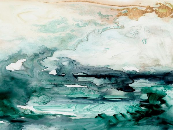 Main Product Photo of Sea Foam Flow I Painting by Jennifer Paxton Parker