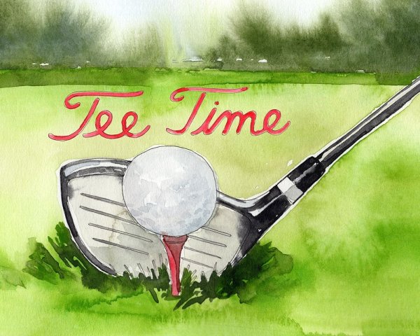 Tee Off Time III by Jennifer Paxton Parker - Hand-Painted Oil Painting Reproduction