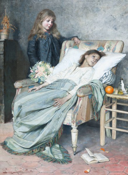 Konvalescenten  by Jenny Nystrom - Hand-Painted Oil Painting Reproduction