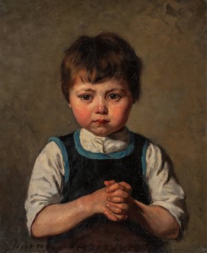 Portrait of a Boy by Jenny Nystrom Oil Painting
