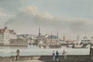 Kobenhavn set fra Christianshavn by Jens Holm Oil Painting