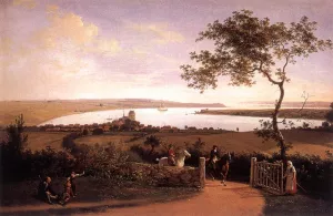 View Over the Lesser Belt by Jens Joergensen Juel - Oil Painting Reproduction