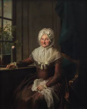 Countess Anna Joachima Danneskiold-Laurvigen, nee Ahlefeldt Oil painting by Jens Juel