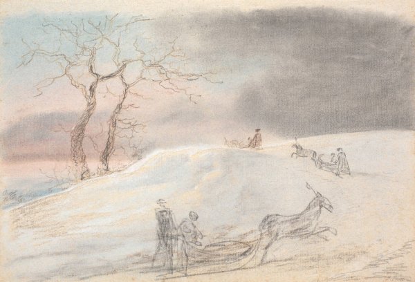 Kanefart i Rimfrost  by Jens Juel - Hand-Painted Oil Painting Reproduction