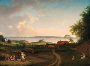 Landscape by the Sound Oil painting by Jens Juel