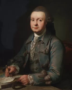 Peder Rahr, kobmand i Ribe by Jens Juel Oil Painting