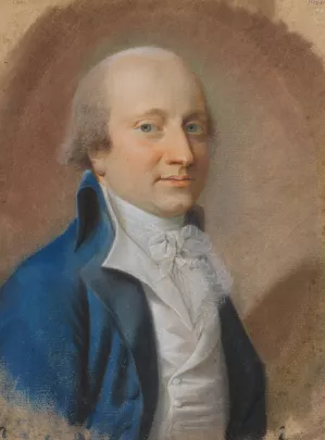 Portraet af en herre, formentlig en Blucher by Jens Juel Portraet af en herre, formentlig en Blucher by Jens Juel Oil Painting