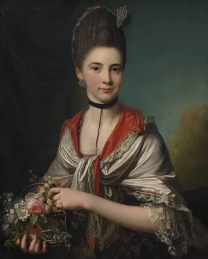 Portrait of Anna Elisabeth Battier, nee Storp Oil painting by Jens Juel