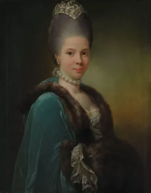 Portrait of Bodilla Birgitte von Munthe af Morgenstierne by Jens Juel Oil Painting
