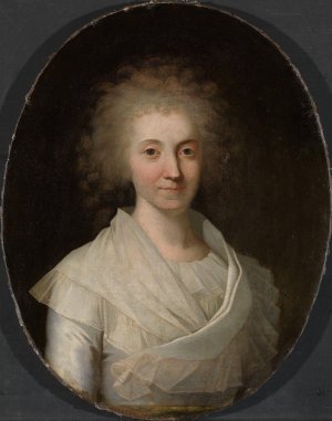 Portrett av Maren Juel by Jens Juel Oil Painting