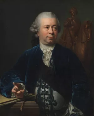 The Sculptor Jacques-Francois-Joseph Saly by Jens Juel The Sculptor Jacques-Francois-Joseph Saly by Jens Juel Oil Painting