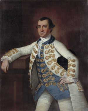 Colonel Barnard Elliott, Jr. by Jeremiah Theus Oil Painting
