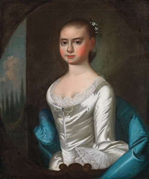 Polly Ouldfield of Winyah  by Jeremiah Theus - Hand-Painted Oil Painting Reproduction