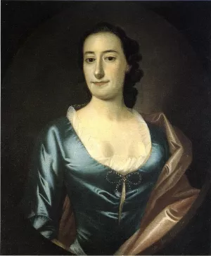 Portrait of Elizabeth Prioleau Roupell by Jeremiah Theus - Oil Painting Reproduction