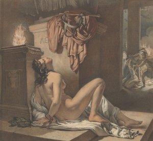 Cassandra Imploring Athena for Revenge Against Ajax by Jerome-Martin Langlois Oil Painting