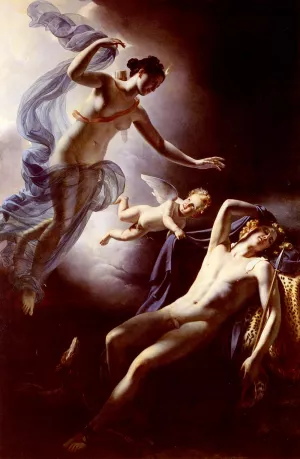 Diane Et Endymion by Jerome Martin Langlois - Oil Painting Reproduction