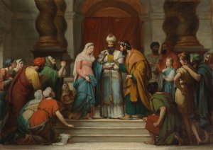 The Marriage of the Virgin by Jerome-Martin Langlois Oil Painting