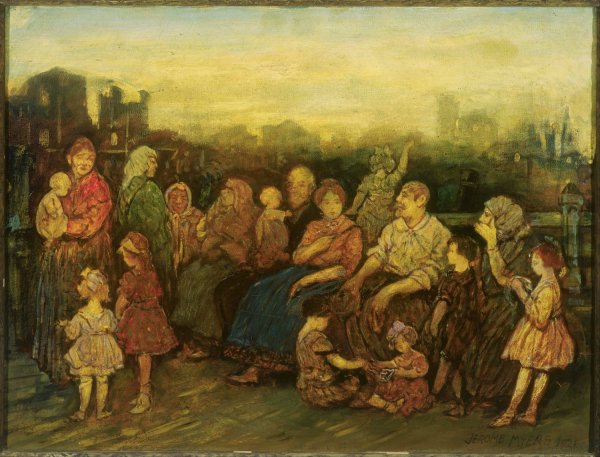 Main Product Photo of Evening on the Pier Painting by Jerome Myers
