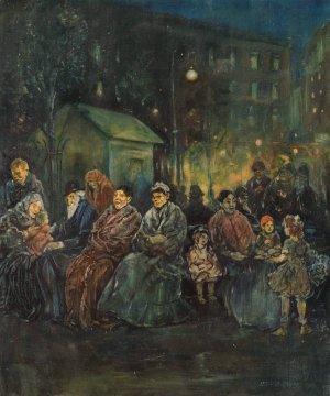 Night in Seward Park by Jerome Myers Oil Painting