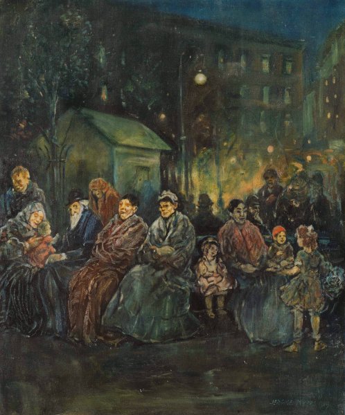Main Product Photo of Night in Seward Park Painting by Jerome Myers