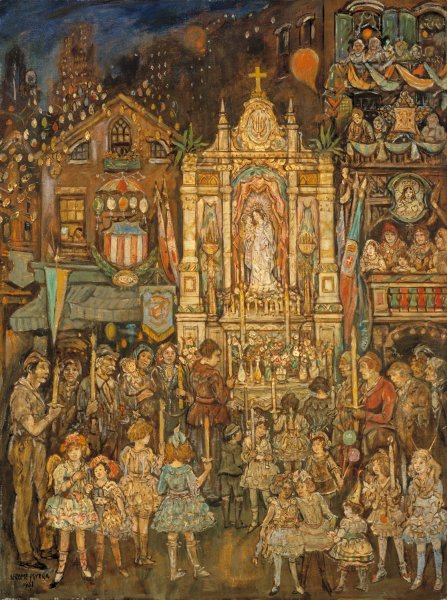 Main Product Photo of Street Shrine  Painting by Jerome Myers