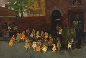 The Tambourine by Jerome Myers Oil Painting