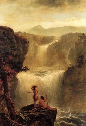 Hiawatha and Minnehaha on Their Honeymoon by Jerome Thompson - Oil Painting Reproduction