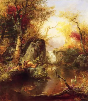 Indian Idyll painting by Jerome Thompson