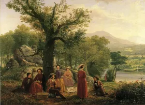 Recreation painting by Jerome Thompson