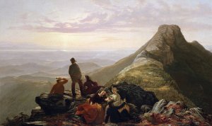 The Belated Party on Mansfield Mountain by Jerome Thompson Oil Painting