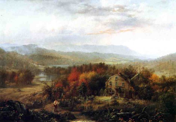 Main Product Photo of The Old Farmhouse Painting by Jerome Thompson