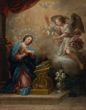 The Annunciation by Jeronimo Ezquerra Oil Painting