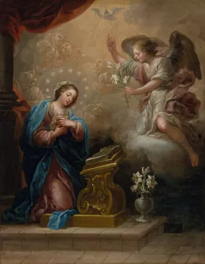 The Annunciation by Jeronimo Ezquerra Oil Painting