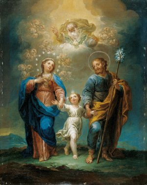 The Trinity of the Earth by Jeronimo Ezquerra Oil Painting