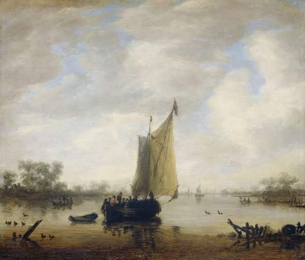 River View  by Jeronymus Van Diest II - Hand-Painted Oil Painting Reproduction
