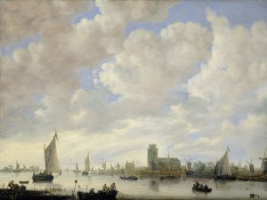 View of the Merwede off Dordrecht by Jeronymus Van Diest II Oil Painting