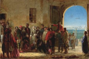 The Mission Of Mercy; Florence Nightingale Receiving The Wounded At Scutari Oil painting by Jerry Barrett