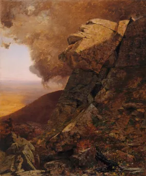 A Cliff in the Katskills by Jervis MCentee Oil Painting