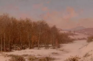 A Winter Camp by Jervis MCentee Oil Painting