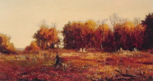 Gathering Autumn Leaves by Jervis MCentee Oil Painting