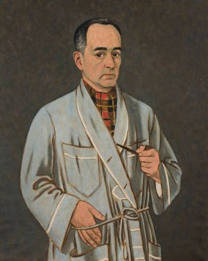 Self-portrait by Jerzy Ascher Oil Painting