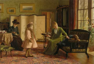 British When First We Meet by Jessica Hayllar Oil Painting