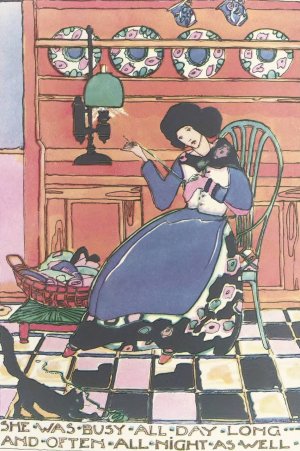 Mummy's Bedtime Story Book Pl.04 by Jessie Marion King Oil Painting