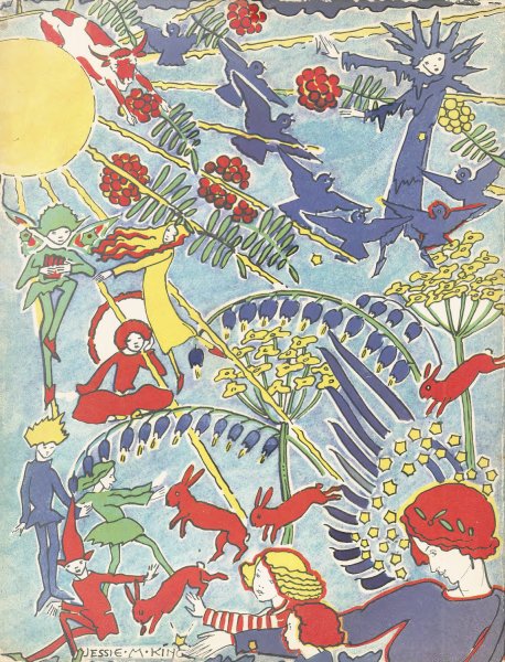Main Product Photo of Mummy's Bedtime Story Book Pl.15  Painting by Jessie Marion King
