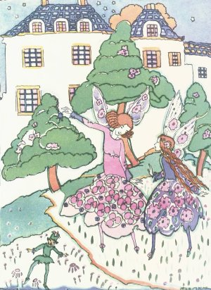 Mummy's Bedtime Story Book Pl.16 by Jessie Marion King Oil Painting
