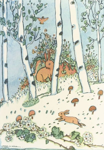Main Product Photo of Mummy's Bedtime Story Book Pl.17  Painting by Jessie Marion King