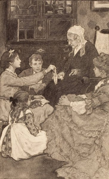 Main Product Photo of Alcott's Old Fashioned Girl Painting by Jessie Willcox Smith